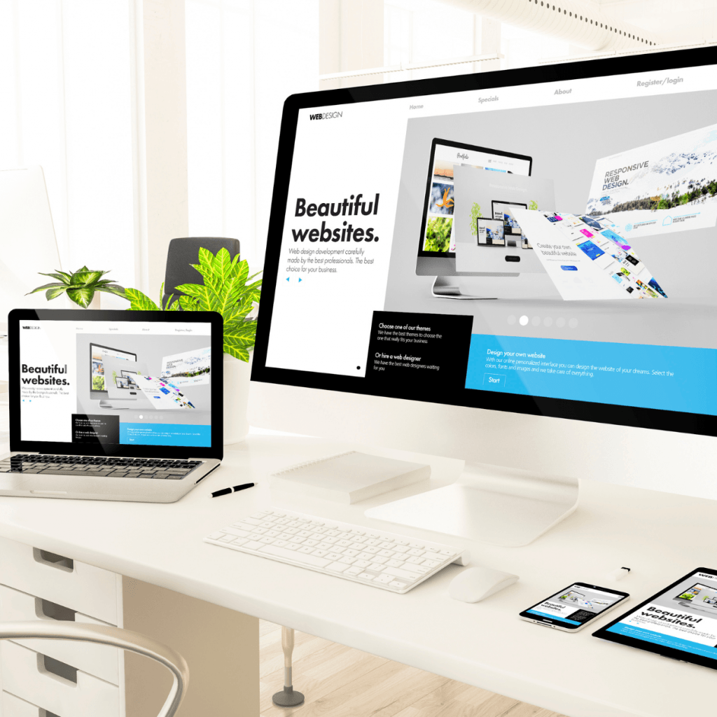 mobil ve masaüstüne uyumlu web sayfaların görseli